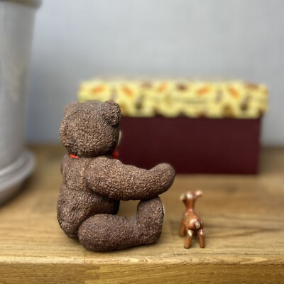 STEIFF 1984 Teddy Bear Petsy & Pewter Boeky Fawn By Enesco