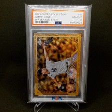2023 Topps Gilded Collection - Gerrit Cole - #97 Wave Gold Etch /75 - PSA 10 GEM