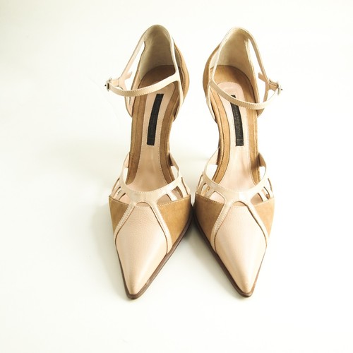 Sandalias Narciso Rodriguez Beige Cuero Gamuza Mujer Talla EU 38.5 US 8.5 - Imagen 3 de 8