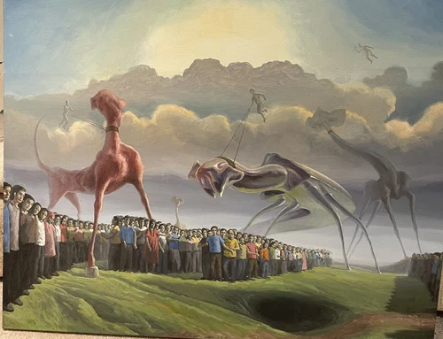 Horsemen Apocalypse Painting Carlos Ariel Cuban Art Latin Arte Surreal Landscape