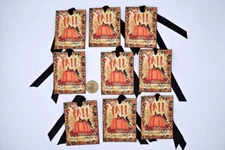 9~Primitive~Fall~Autumn~Pumpkin Patch Wagon~Linen Cardstock~Gift~Hang~Tags