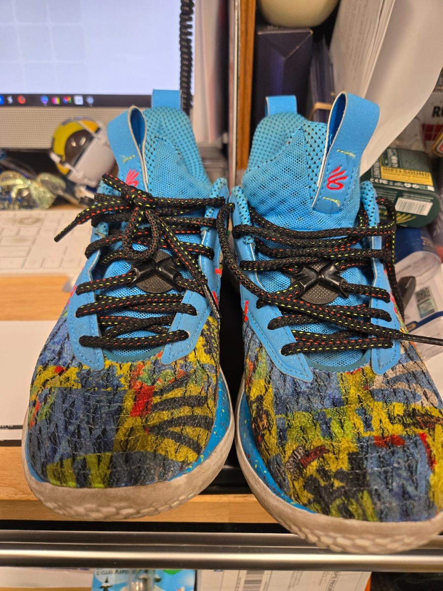 Size 7.5 - Under Armour Curry Flow 10 x Sour Patch Kids Blue