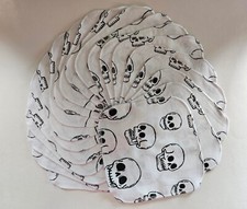 Cloth Wipes 20 Baby Flannel 8"x8" Boy Girl Skull Punk White Black 1 or 2 Ply