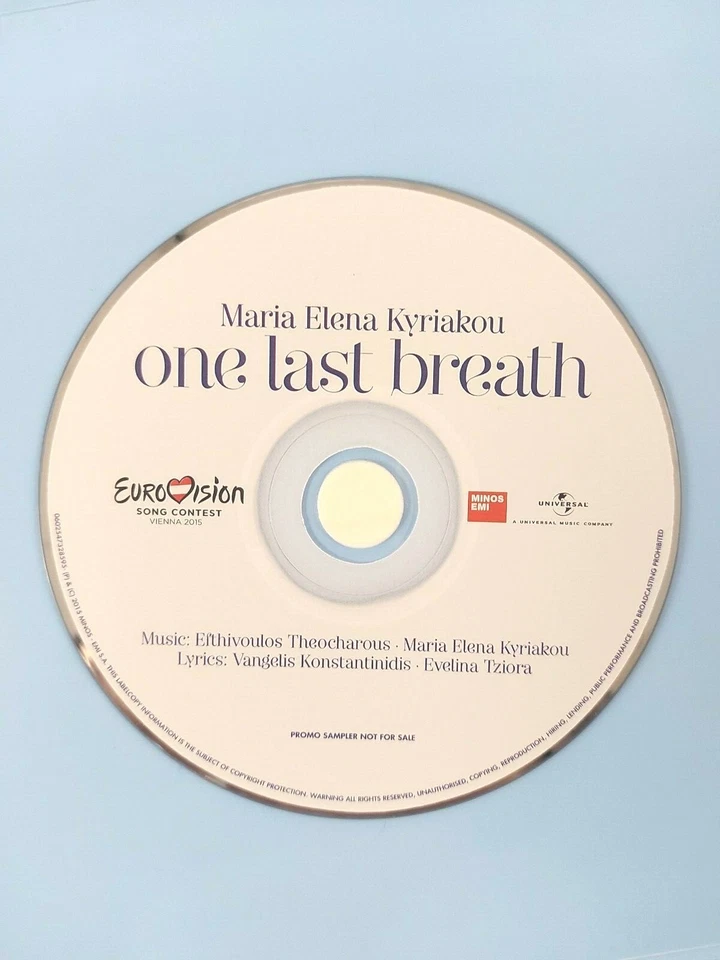 Maria Elena Kyriakou - One last breath, rear Eurovision song contest press CD - Bild 4 von 4