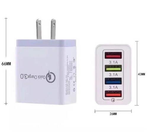120W 4-Port USB C Fast Wall Charger Block For All Cell Phone iPad USA - Picture 11 of 15
