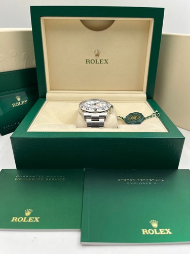 Rolex Explorer II White 42mm 226570 Pre-Owned 2022 Full Kit - Picture 2 of 12