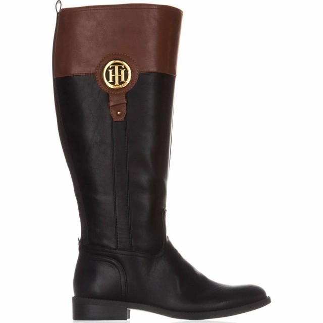 tommy hilfiger two tone riding boots