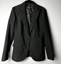 New York  Company Womens Black Stretch Blazer One Button Size 4 Jacket Capsule