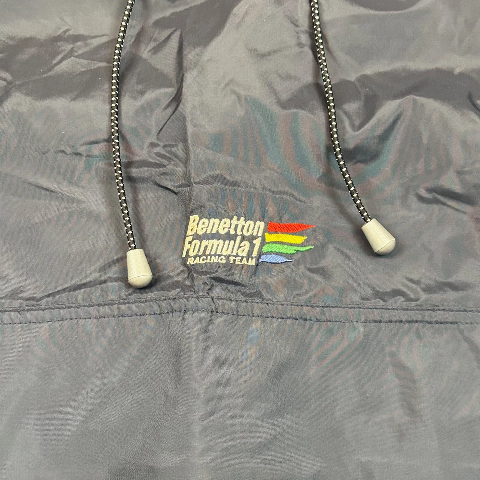 De Colección Benetton Fórmula 1 Carreras Para Hombres Talla XL Equipo Chaqueta Pullover Sudadera con Capucha Rompevientos Foto 3 de 4