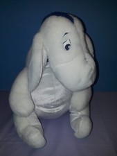 Disney Store Winnie the Pooh 13'' WINTER Eeyore White Blue Plush Detachable Tail