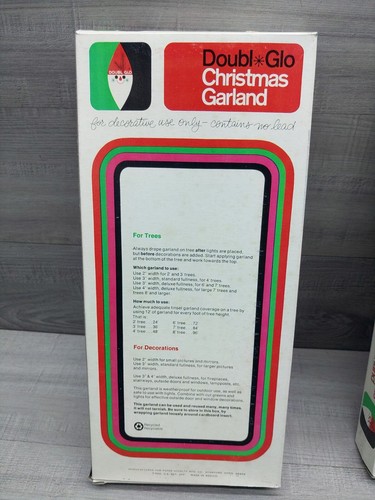 2 Doubl Glo 12' pro Stück & 1 Brite Stern 25' Weihnachtsbaum Lametta Girlande. Vintage.  - Bild 3 von 7