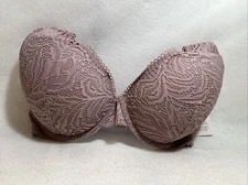 Women's Lace Plunge Push-up Bra - Auden™- Orchid - Size 32DDD