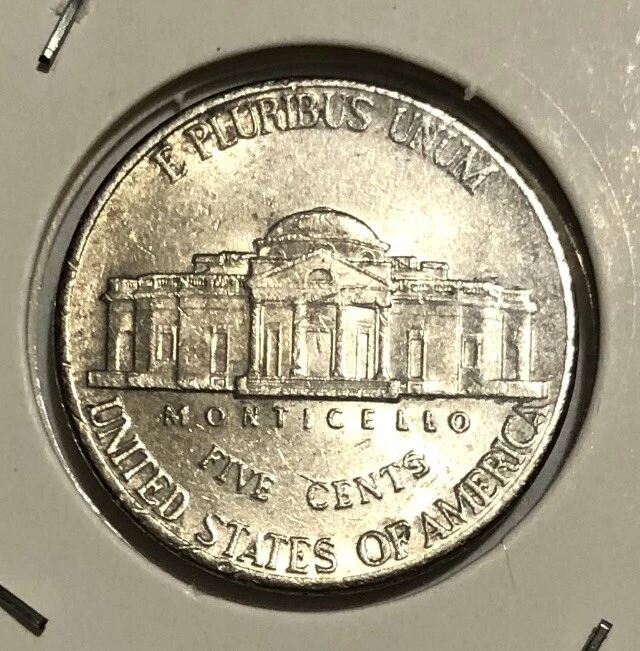 1999 P Jefferson Nickel AU Mint Error ￼Double Die Reverse - Image 2 of 4