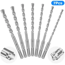 7Pcs SDS Plus Drill Bit Set Carbide Tip Rotary Hammer Masonry Concrete Drill Bit
