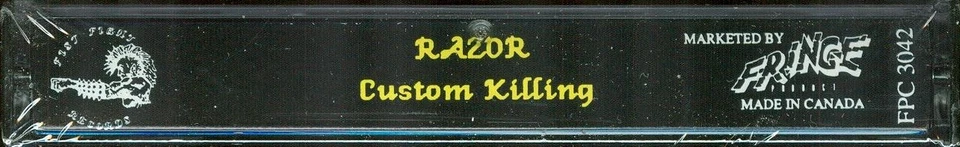 RAZOR Custom Killing TAPE Canadian Thrash Metal SEALED 1987 - Image 3 of 3