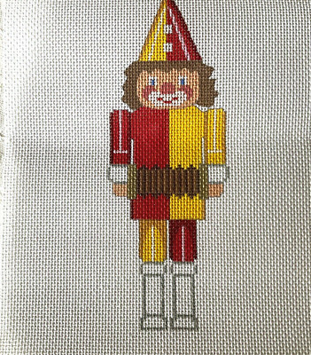 Needlepoint Canvas Hand Stitch Painted Kit JB Tin ManCN10 Ornament Plus Fibers