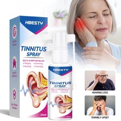 Tinnitus Spray Ohr Klingeln Linderung Ohrentropfen Hören 30ml UK HOT - Neu...