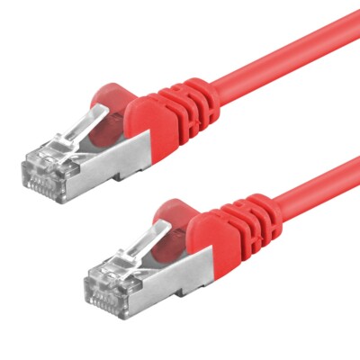 CAT.5e F/UTP Kabel 2m geschirmt rot Patchkabel LAN DSL Netzwerkkabel
