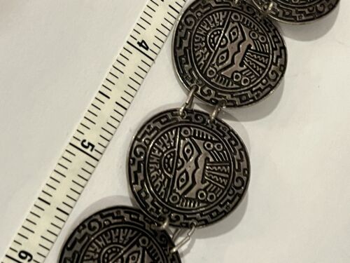 Women’s Bracelet Silver Mayan Theme - Picture 2 of 3
