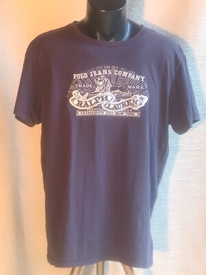 Tshirt Ralph Lauren RL Polo Jeans Company Vintage Logo Patch selten unix Größe L