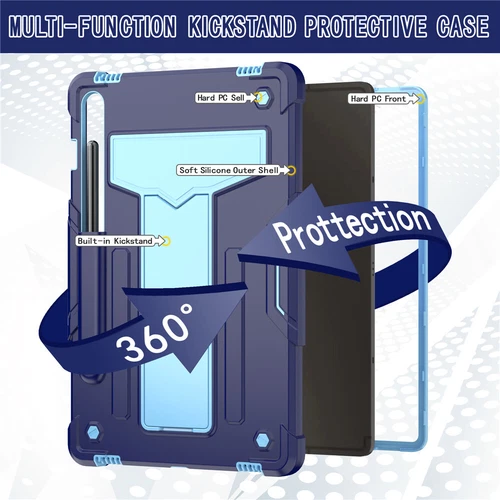 Heavy Duty Stand Case Rugged Cover For Samsung Galaxy Tab S10 FE /S10 FE+ Tablet - Picture 32 of 54