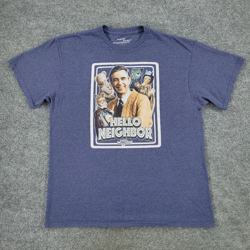 Mister Rogers Neighborhood Shirt Men's Large Blue Graphic Tee Short Sleeve Adult
