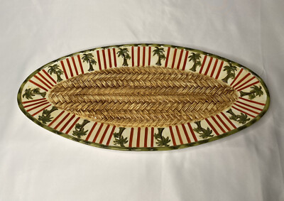 Caravan by Centrum Nanette Vacher Embossed Oval Serving Platter 21-3/8 