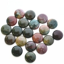 Wholesale 100pcs 16mm Natural India Agate Stone Round CAB CABOCHON DIY Jewelry