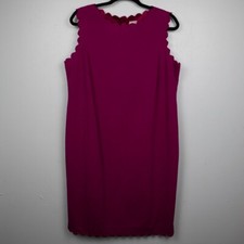 Chico's fuchsia scallop detail sheath dress-2 (Large)