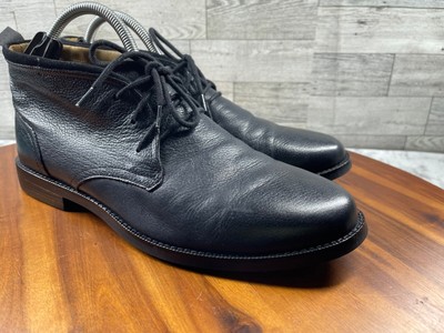 Cole Haan Chukka Boots Men 9.5M Shoes Black Pebbled Leather 