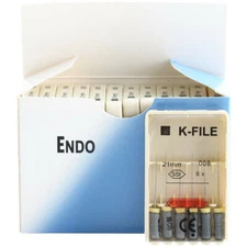 10 Packs Dental K-FILE 21mm 008 Stainless Steel Endo Root Canal k-files Hand Use