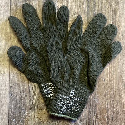 US Army Military Surplus Glove Inserts Size LG Militia Knitted Cold