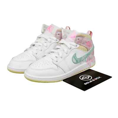 Nike Air Jordan 1 Mid SE PS Ice Cream Children's Basketball Shoes DD1667-100