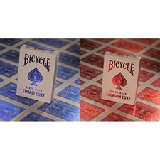 Bicycle Metal Luxe MetalLuxe Rider Back Playing cards 2 Decks crimson Red/Blue