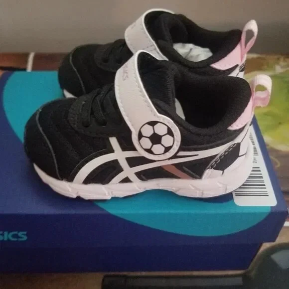 Asics Contend 6 TS (niñas bebés-niños pequeños) negro/rosa 4 infantes M Foto 3 de 4