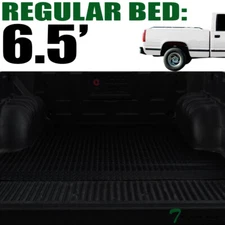 Topline For 1988-1992 Chevy/GMC C10 C/K 6.5 Ft Rubber Truck Bed Mat Liners - Blk