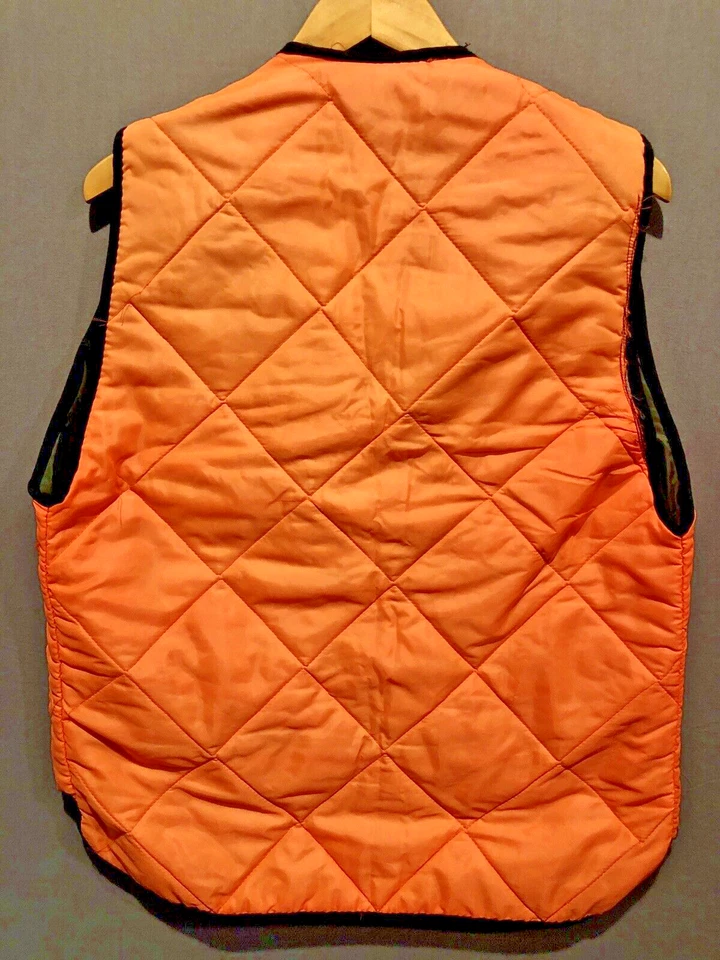 Mens Remington Hunting Vest NRA Texas Orange Patches Lodge Cabin Decor Sz L VTG - Image 4 of 4