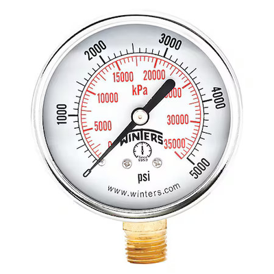 #ad Winters Pem292 Commercial Pressure Gauge 0 To 5 000 Psi 2 1 2 In Dial $8.79