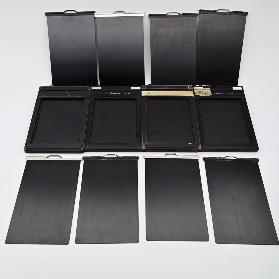 Graflex 4x5 Film Holders Lot of 4 Type 5 Wood + Riteway 30 #1284 Plastic Vtg - Image 2 of 4