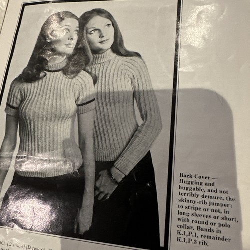 Patons Bk No #986 The Slinky Kinky Look in Totem Vintage 70s Knitting Patterns - Picture 10 of 22