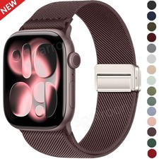 For Apple Watch Ultra 3 Band Series 11/10/9/8/7/SE/6/5 Magnetic Nylon Strap Band
