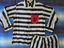 VTG 1950s Varsity Men's Sanforized "Jail-Birds" Prison Stripe Pajamas M/L