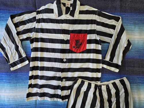 VTG 1950s Varsity Men's Sanforized "Jail-Birds" Prison Stripe Pajamas M/L