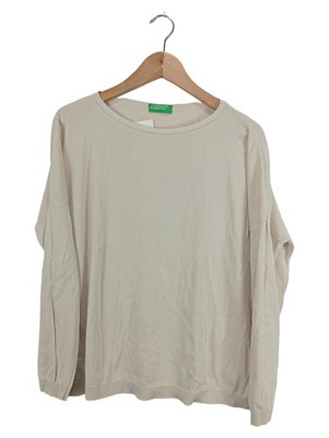 United Colors of Benetton Pullover Damen Basic Beige Gr. XS 100% Baumwolle