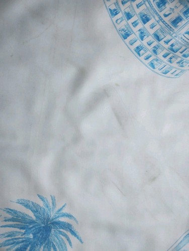 Vintage 60s silk scarf - Hotel de Paris Monte Carlo Souvenir print - 34 x 34 ins - Picture 9 of 10