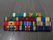 USN ENLISTED 11 Ribbon Bar - Gulf War Southwest Asia Service -made in USA- USED