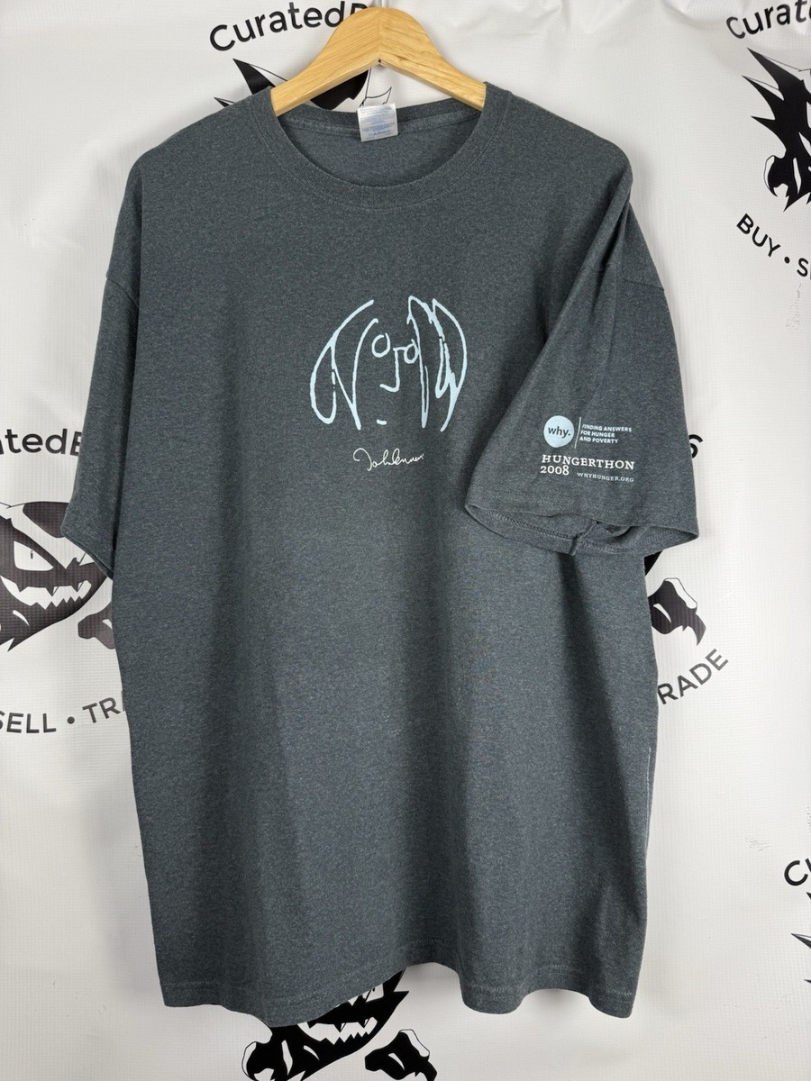 Vintage  John Lennon Imagine Hungerthon  XL Short Sleeve T Shirt Self Portrait