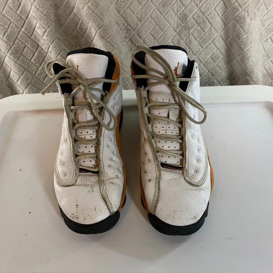 Zapatillas Nike para niños grandes talla 6.5Y Air Jordan 13 retro estrellas de mar blanco naranja Foto 3 de 4