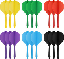 18Pcs Integrated Dart Shaft and Flights, Dart Flights for Steel Tip Darts/Soft