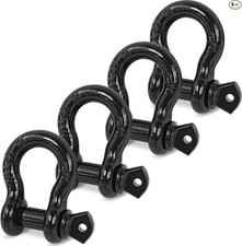 D Ring Shackles, 1/2" Clevis Shackle with 9/16" Screw Pin 26,400Ibs Break Streng